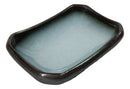Set Of 6 Seikai Blue Sky & Black Rectangle Porcelain Condiment Sauce Dishes 2oz