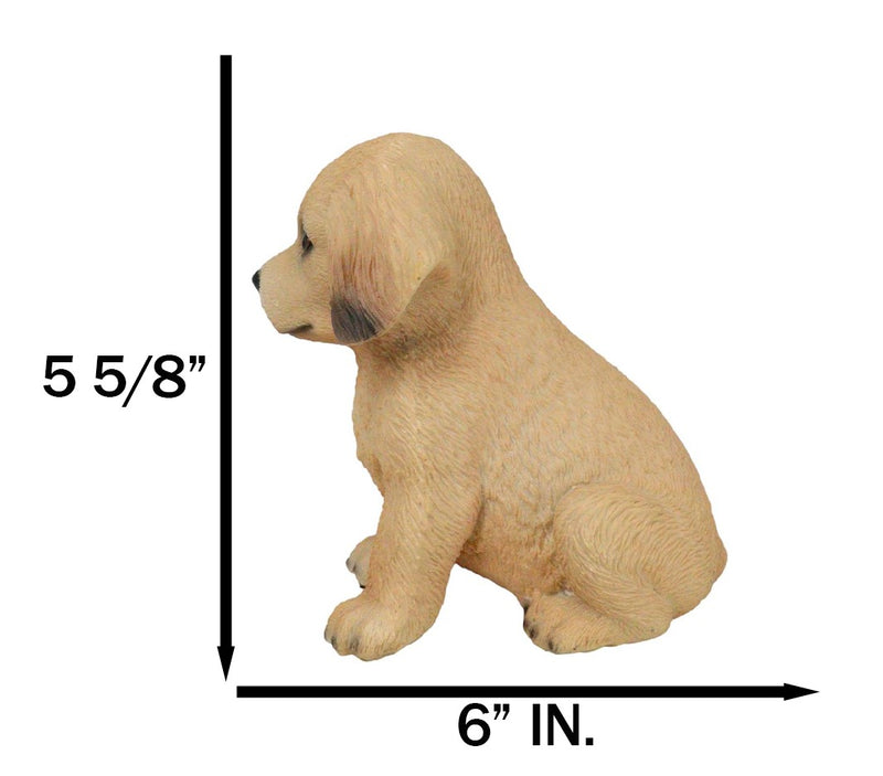 Realistic Sitting Adorable Labrador Puppy Figurine 5.75"H Pet Pal Collectible