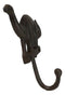 Pack Of 3 Cast Iron Rustic Jurassic Long Neck Brachiosaurus Dinosaur Wall Hooks