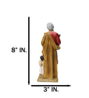 Christian Apostle of Jesus Saint Matthew Evangelist With Angel Figurine 8"H