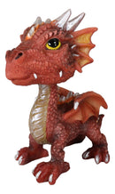 Red Whimsical Wyrmling Dragon With Flutter Wings Decorative Bobblehead Figurine