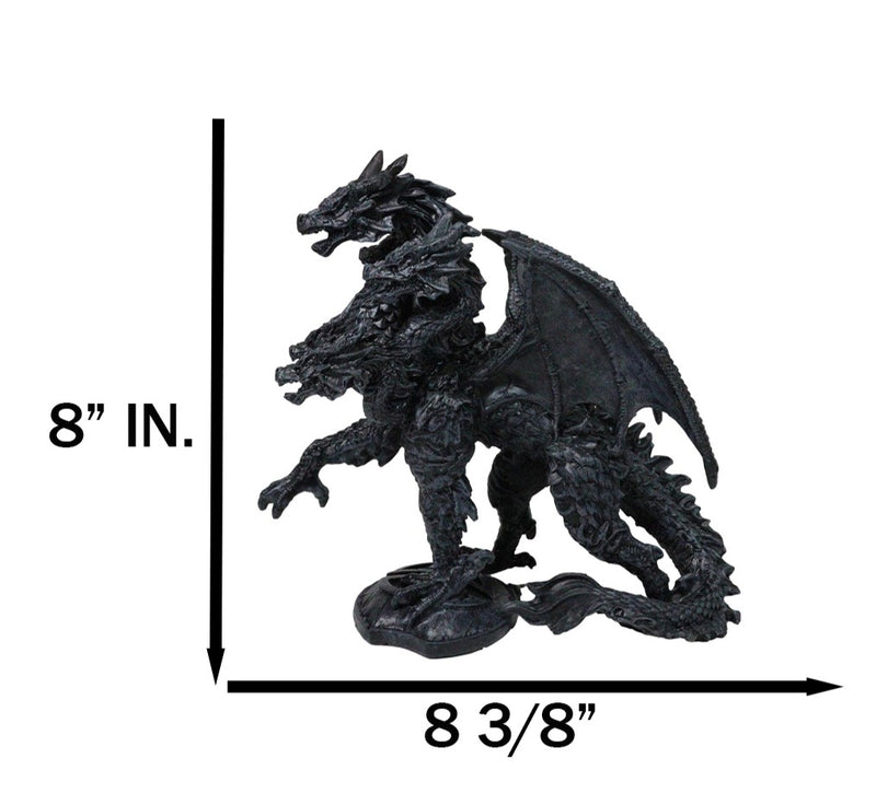Legends Of Hercules Fantasy Five Headed Dragon Hydra Faux Stone Figurine 8"H