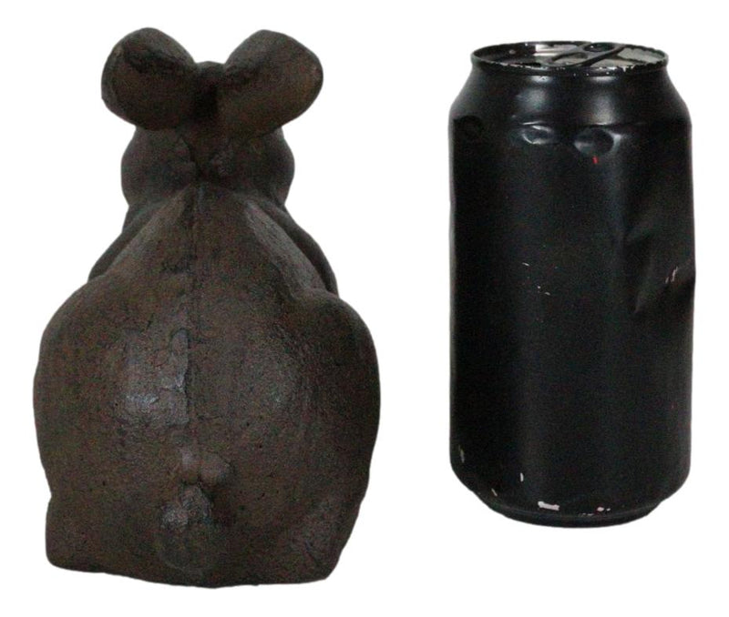 Rustic Vintage Cast Iron Whimsical Bunny Rabbit Abstract Taxidermy Figurine