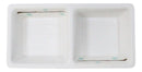 Pack Of 6 Yukino Hana Snowflakes Melamine 2 Partition Condiments Sauce Dishes