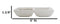 Pack Of 6 Yukino Hana Snowflakes Melamine 2 Partition Condiments Sauce Dishes