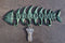 Pack of 2 Verdigris Cast Iron Fish Bone 4 Peg Wall Hooks Welcome Sign Plaque