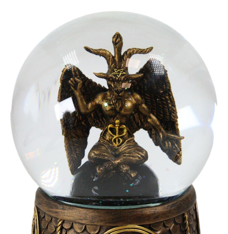 Occult Eliphaz Levi Sabbatic Goat Baphomet Solve Et Coagula Glitter Water Globe