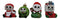 Christmas Furry Bones Mr Mrs Santa Claus Tree Ornament And Stocking Figurines