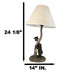 Rustic Black Mother Bear Playing With Cub Hanging On Tree Branch Table Lamp