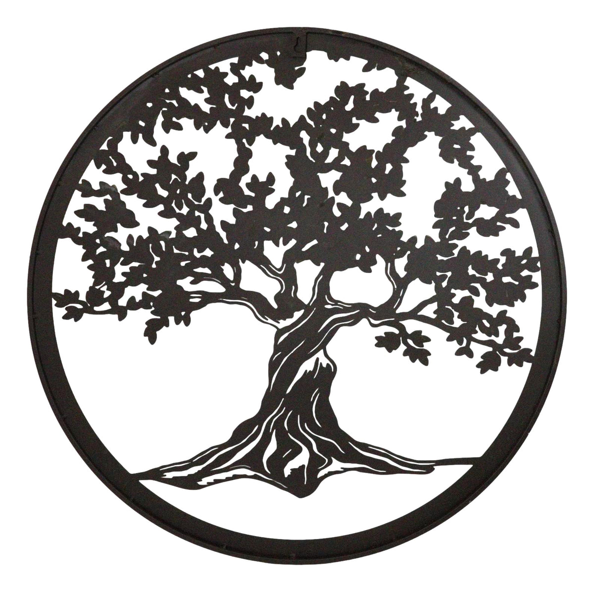 Brown 24"D Oversized Celtic Tree of Life Medallion Metal Wall Circle Plaque