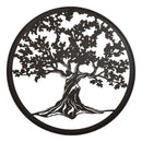 Brown 24"D Oversized Celtic Tree of Life Medallion Metal Wall Circle Plaque