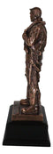 Air Force Airman Aircraft Carrier Fighter Jet Pilot Bronzed Statue With Base 11"