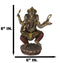 Hindu Supreme God Dancing Nritya Ganesha On Lotus Statue 8"H Patron Of The Arts