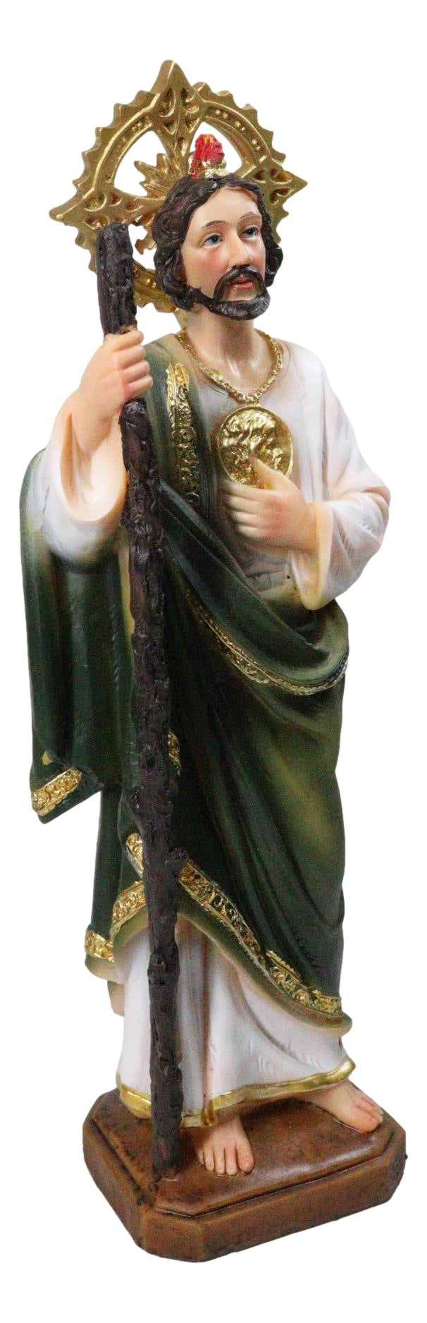 Saint Jude Thaddeus Apostle Disciple Of Jesus Fire And Sun Medal Figurine 12"H