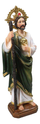 Saint Jude Thaddeus Apostle Disciple Of Jesus Fire And Sun Medal Figurine 12"H