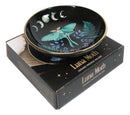 Wicca Witchcraft Dark Forest Phases of The Moon Luna Moth Round Incense Holder