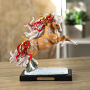 Holiday Gold Rearing Steed Horse Western Decor Figurine By Laurie Prindle
