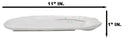 Set Of 6 Yukino Hana Snow Melamine Half Moon Partitioned Sushi Plate Platters