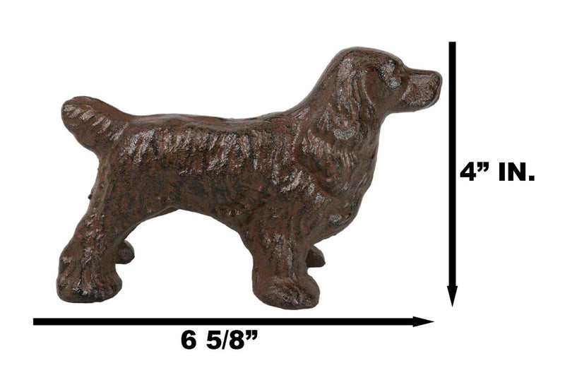 Rustic Cast Iron Metal Whimsical Cocker Spaniel Puppy Dog Standing Figurine