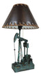 Rustic Western Nodding Donkey Pumpjack Oil Derrick Rig Sculptural Table Lamp