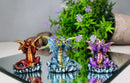 Fantasy Colorful See Hear Speak No Evil Baby Dragon Hatchling Figurines Set Of 3