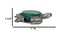 Marine Faux Antiqued Silver Sea Turtle With Turquoise Shell Round Coaster Set