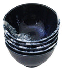 Set Of 5 Blue Japanese Hokusai Great Wave Porcelain Soup Rice Dessert Bowls 10oz