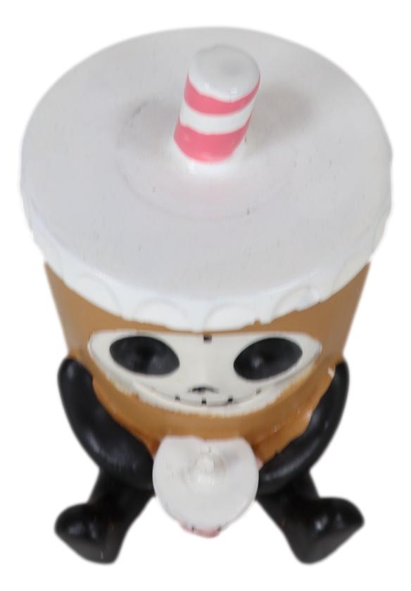 Furrybones Bobby The Bubble Tea Drink Boba Pearls Skeleton Furry Bone Figurine - Ebros Gift