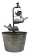 Galvanized Metal Rustic 3 Tier Shovels Cascading Basin Electric Water Fountain