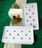 Ebros White Neta Zara Sushi Sashimi Plate With Drip Holes 8.75"L x 5"W PACK OF 8
