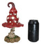 Enchanted Fairy Garden Red White Spotted Crooked Toadstool Mushroom Figurine 9"H