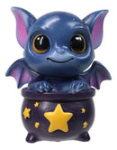 Blue Eve Drake Potion Pals Small Baby Dragon Imp Sitting in Cauldron Figurine
