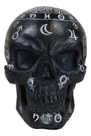 Gothic Wicca Black Mystic Arts Planetarium Zodiac Celestial Ancient Symbols Skull Figurine