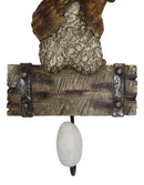 Rustic Country Farm Barn Chicken Hen Perched On Wood Plank Laying Egg Wall Hook