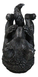 Full Moon Werewolf Rustic Woodlands Native Gray Wolf Wine Holder Figurine 9"L