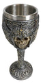 Ebros Gothic Viking Grinning Skull Wine Goblet With Celtic Knotwork 7.5"H