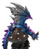 Metallic Blue Hyperion Dragon Perching Mushroom Tower Fortress Figurine