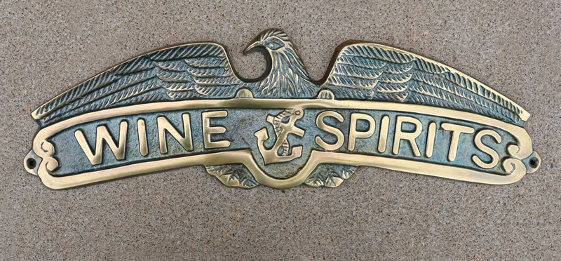 Marine Bald Eagle Sailor Anchor Wine And Spirits Aluminum Wall Decor Plaque