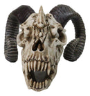 The Beast of Endragon Elder Dragon Head Skull with Ram Horns Figurine 7.5"L