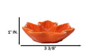 Orange Momiji Maple Leaf Porcelain Condiment Sauce Dishes Or Bowls 2oz Set of 6