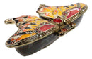 Orange Monarch Butterfly Pewter Austrian Crystals Bejewelled Trinket Jewelry Box