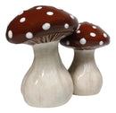 Wild Red With White Polkadots Toadstool Mushrooms Fungi Salt And Pepper Shakers