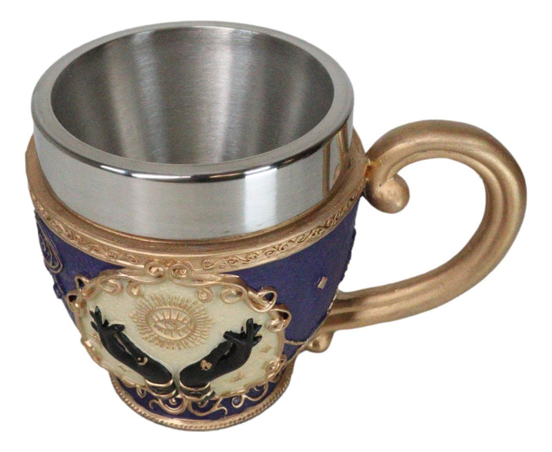 Gold And Purple Wicca Fortune Teller Chirology All Seeing Eye Tarot Tea Cup Mug