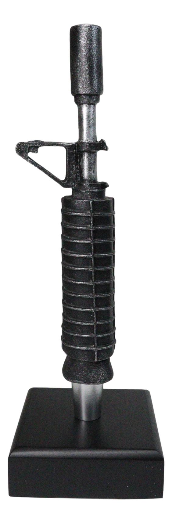 AR15 Rifle Barrel Novelty Beer Tap Handle Figurine W/ Base Barware Accessory