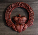 Ebros Royal Celtic Claddagh Ring Wall Plaque Figurine As Symbol of Love Friendship Loyalty Home Hanging Art Decor Sculpture (Rustic Clay)