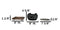 Japanese Cuisine Portable Konro Charcoal Grill BBQ Stove With Mesh And Trivet