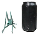 Antiqued Green Verdigris Solid Brass Medium Cricket Good Luck Sculpture 5.5"L