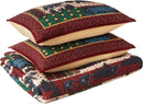 Black Bears Pine Trees Forest Quilted Throw Blanket And 2 Pillow Shams Queen Set