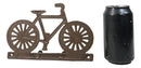 Rustic Cast Iron Hobby Pastime Bicycle Quadruple Multi Peg Wall Coat Hat Hook 8"