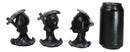 Set Of 3 See Speak And Hear No Evil Grim Reaper Skeleton With Scythe Figurines